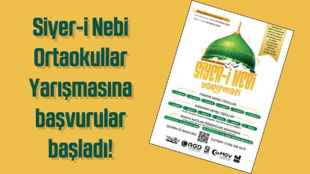 Siyer-i Nebi Ortaokullar Yarışmasına Başvurular Başladı!
