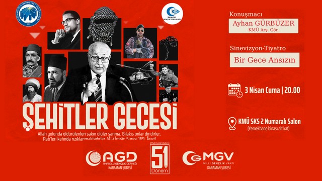 Şehitler Gecesi programımızı yaptık