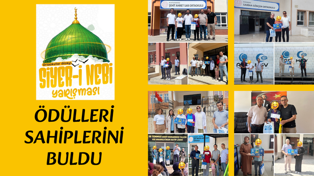 Siyer-i Nebi Ortaokullar Yarışmasında Ödüller Sahiplerini Buldu