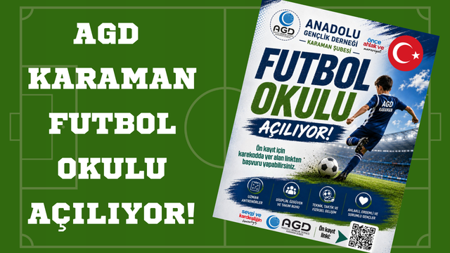 AGD Karaman Futbol Okulu Açılıyor!